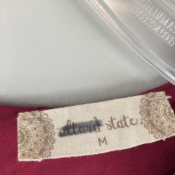 Alter’d State Burgundy Bell Sleeve Floral Dress / Tunic  Size Medium - Picture 9 of 13